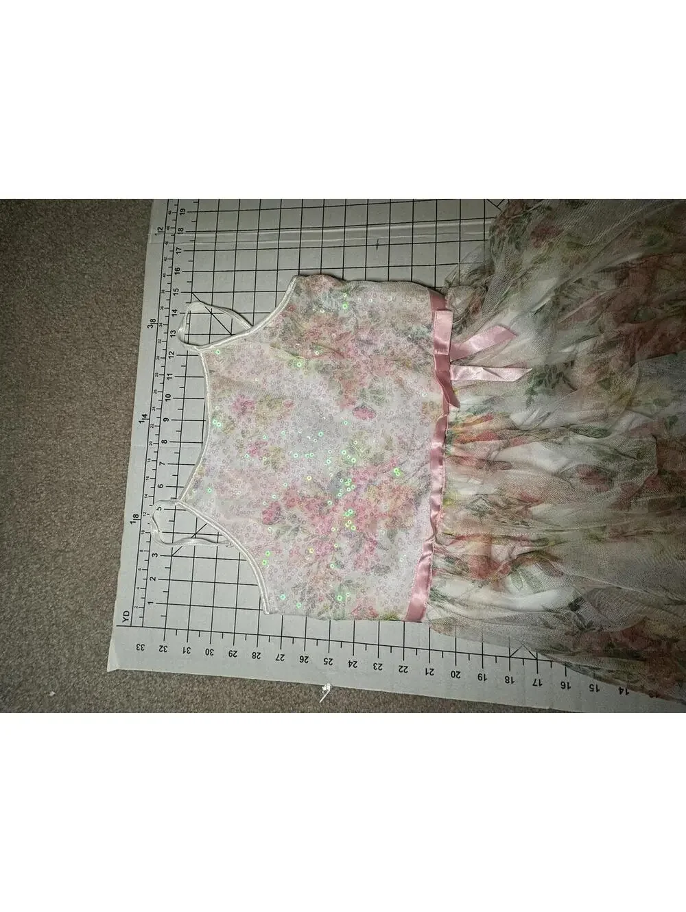 Lilt Floral Spring Party Dress Tulle Girls Youth Size Large 14